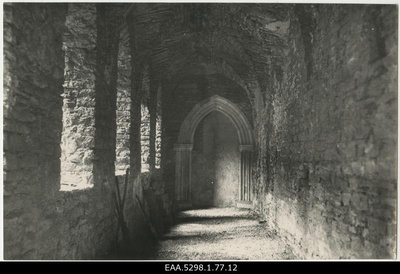 View from the south to the first floor of the eastern crossroads of the Dominican monastery of Tallinn  similar photo