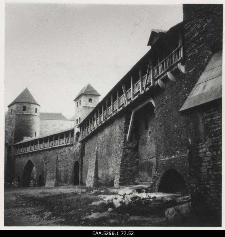 View of the restored part of Tallinn City Wall