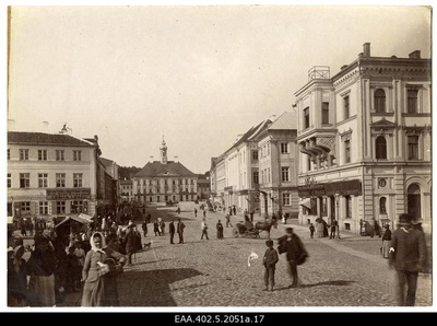 View from the Liberty Road to the Tartu Raekoja Square  duplicate photo