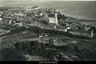 View of the port of Tallinn. In the middle of the cooler and elephant.  similar photo