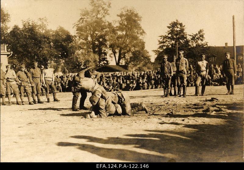 Landscape Competition in Russian 184. Warsaw Footway sports games in Riga, summer 1917.