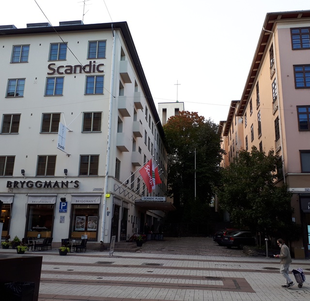 Architect Erik Bryggman designed, in 1929 completed Hospits Betel Hotel Building and Clock Tower in Turku rephoto