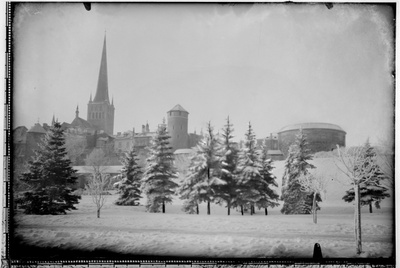 Winter view Paksu Margareeta, Stolting Tower and the Oleviste Church  duplicate photo