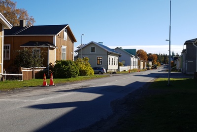 Church Street, behind the Reposaari church rephoto