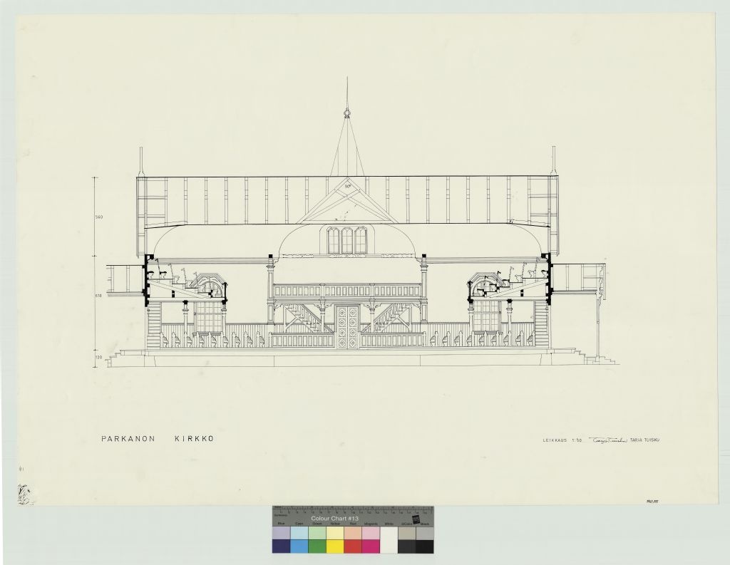Parkano church, measurement drawing