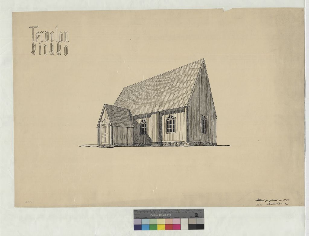 The Old Church of Tervola, measurement drawing