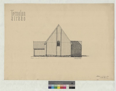 The Old Church of Tervola, measurement drawing  duplicate photo