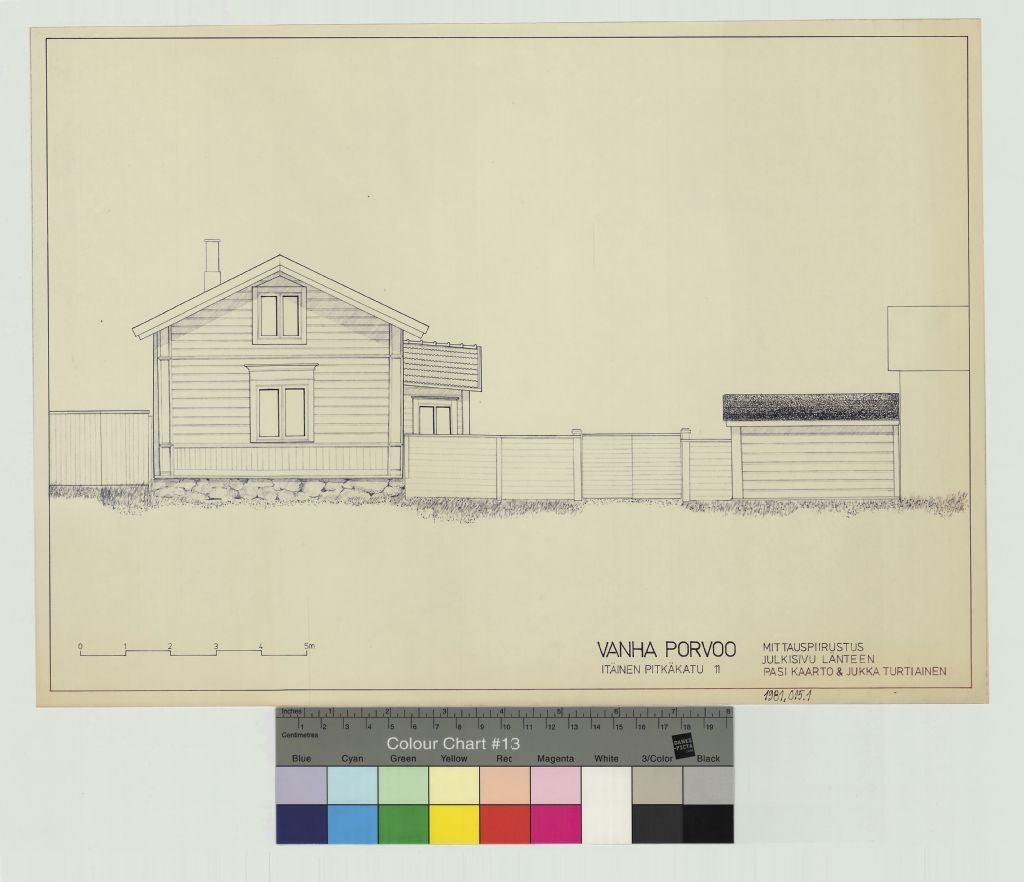 East Longkatu 11, Porvoo, measurement drawing