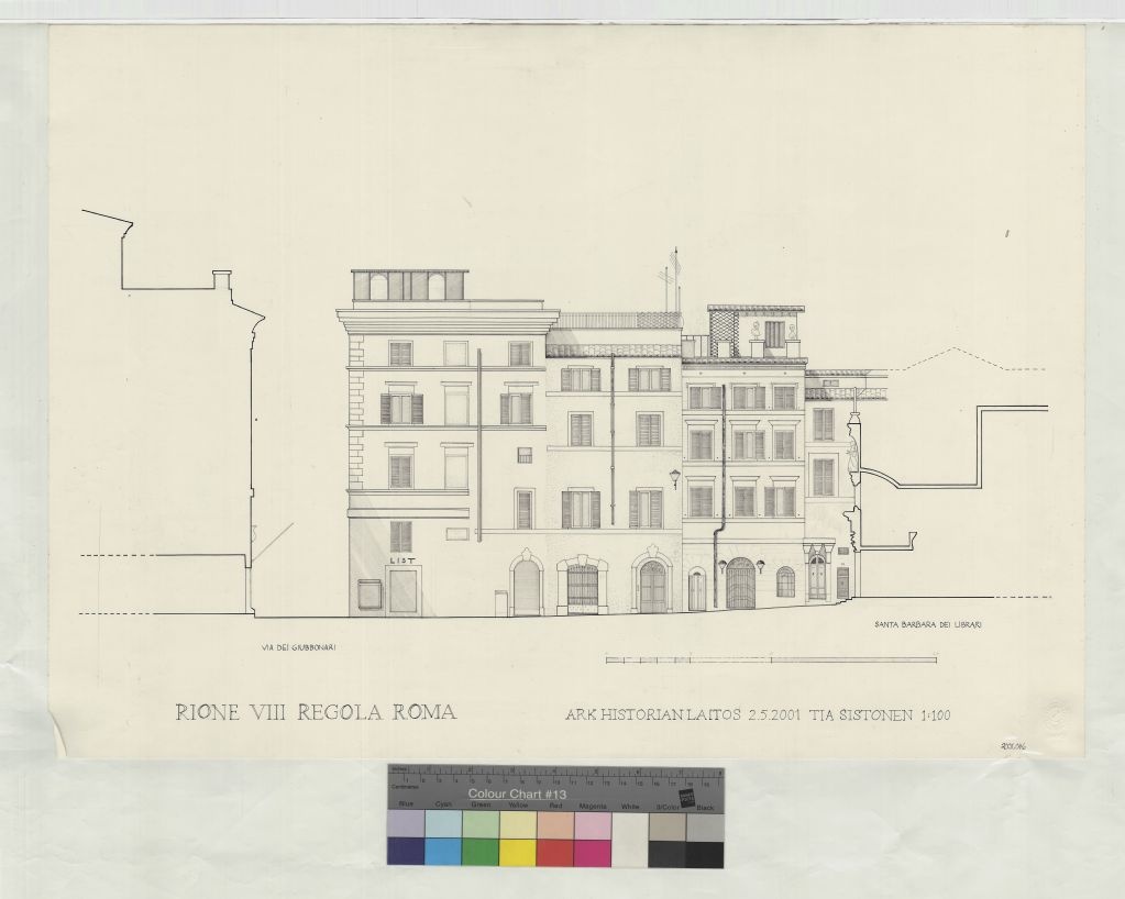 Regola, Rome, measurement drawing
