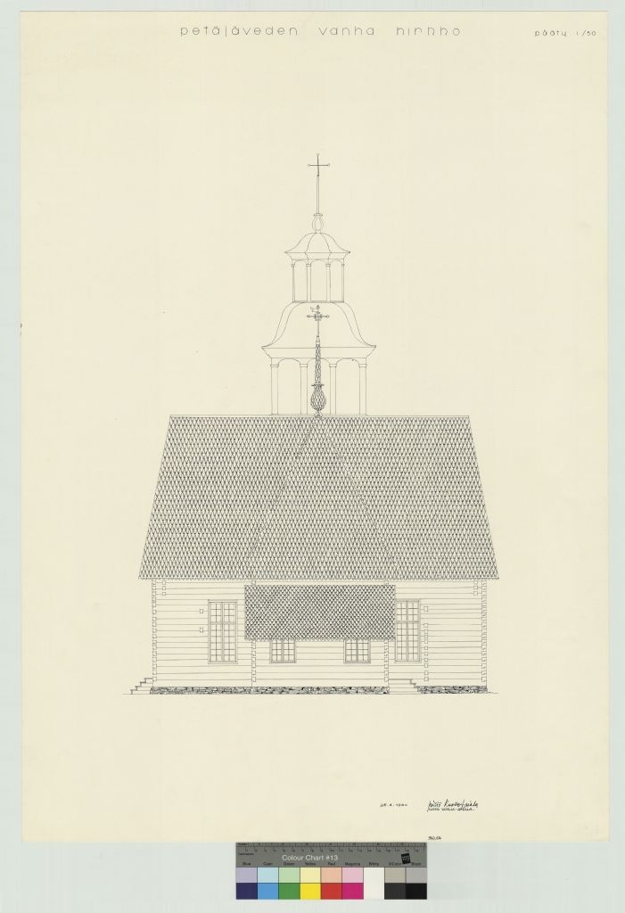 Old church of Petajävee, measurement drawing