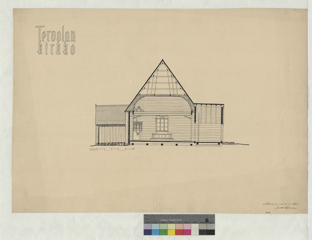 The Old Church of Tervola, measurement drawing