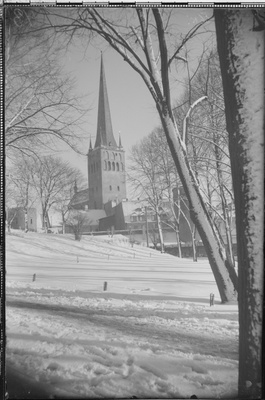 Winter view of the Oleviste Church  duplicate photo