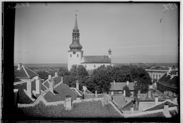Toompea roofs and toomkirik (view of the tip of Pika Hermann?)