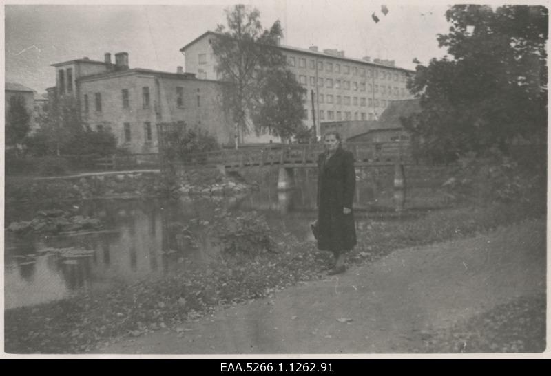 N. Valger Theatre "Vanemuise" in a park next to a small house next to a tigue, in the back of Tiigi Street, new houses