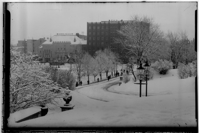 Winter view from Harjumägi to the hotel Gloria Palace and the building of Eestimaa Kinnitus as (EKA)  duplicate photo