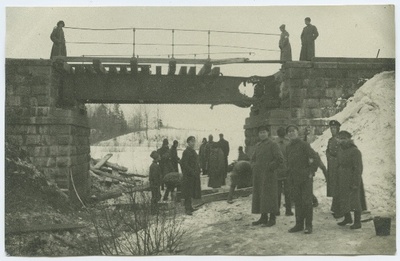 Purustatud sild Pritsu ja Puka vahel 24.01 või 25.01.  duplicate photo