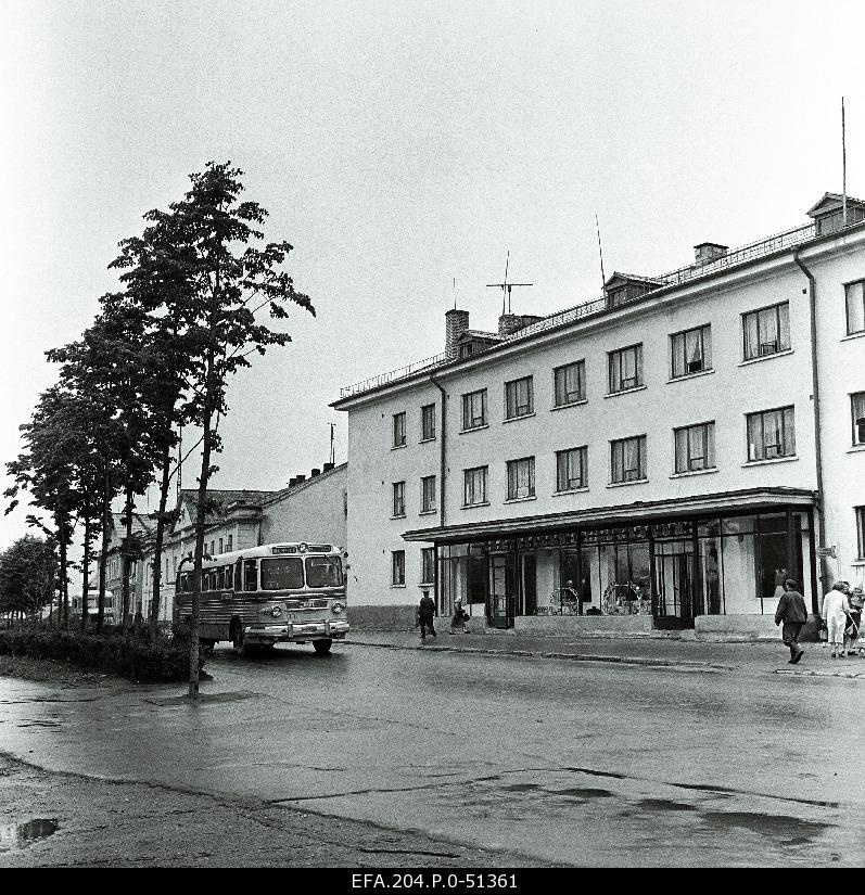 A new residential house with a store in Jõhvis on Rakvere Street.