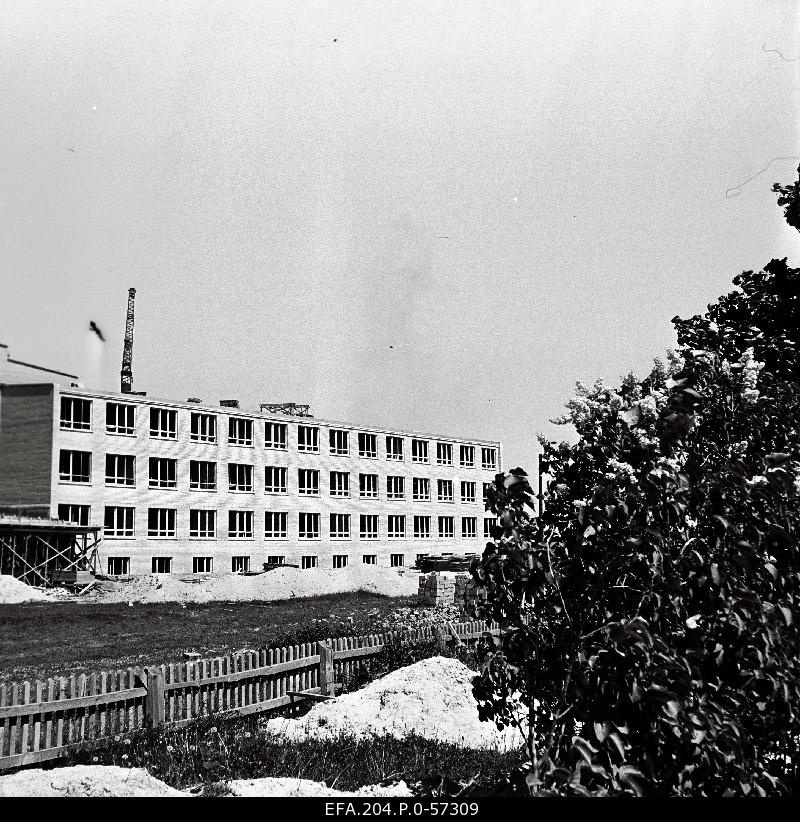 View of the construction of Haapsalu high school building.