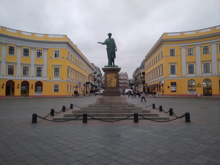 Odessa vaade. Nikolai bulvari algus ja Richelieu ausammas rephoto