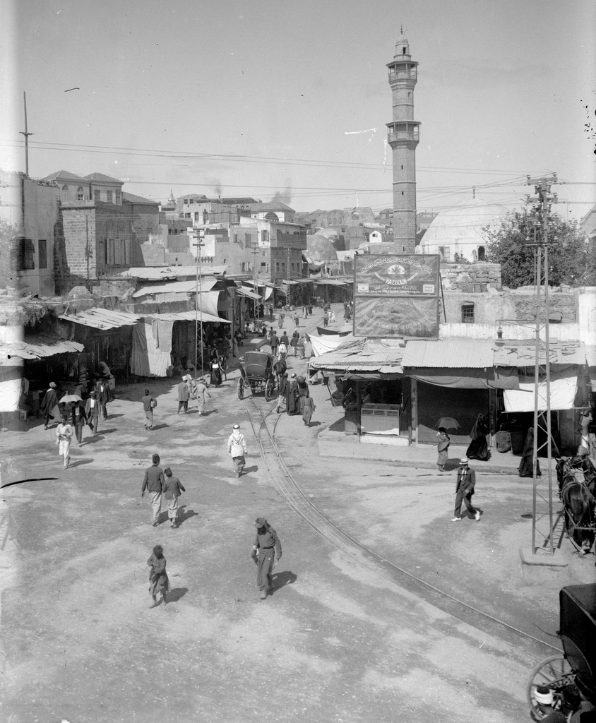 Jaffa (Joppa) and environs. The market place. Approximately 1900 to 1920. matpc.00004