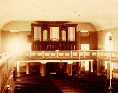 Interior view of the Church of Tartu Paul rephoto