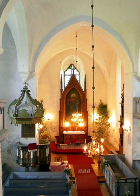 Dog Mary Magdaleena's inner view of the church. rephoto