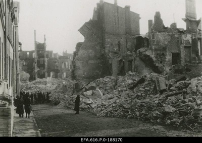 Ruins on the corner of Niguliste and Harju Street.  similar photo