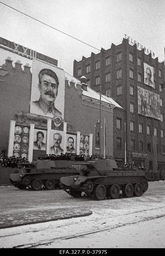 Military Paradises on the 23rd anniversary of the Great Socialist October Revolution.