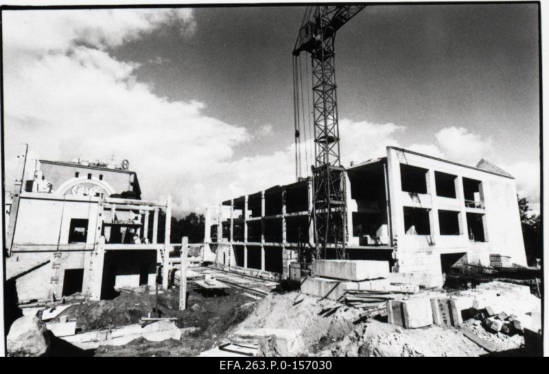 Construction works of Tartu Kaubahalli.