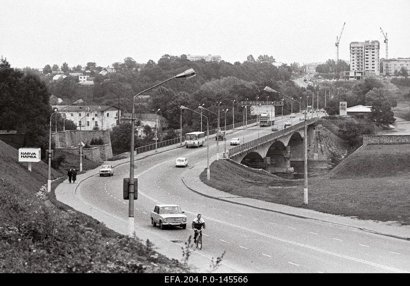 View of the Friendship Bridge in Narva.