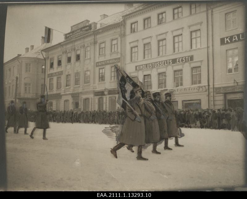 Celebration of the Anniversary of the Republic of Estonia in Tartu, paradise on Raekoja square