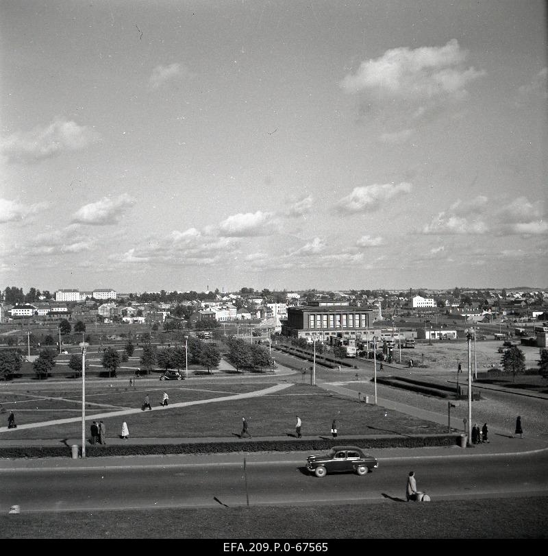 View of the city of Tartu on the hill of Riga.