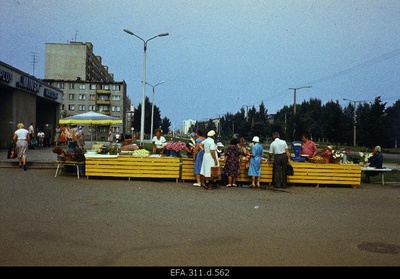 View of the summer market near Minsk.  duplicate photo