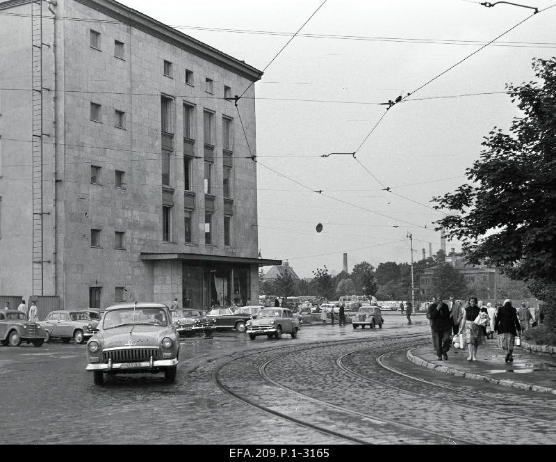 View of Kaubamaja from Tartu highway.