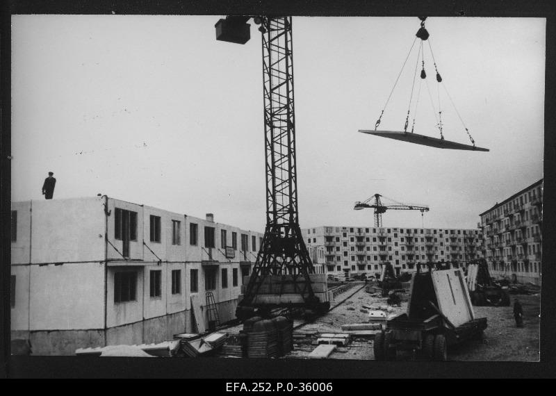 Construction of large panels in Lasnamäe