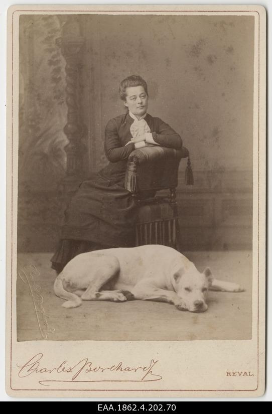 Photo of a woman with a dog