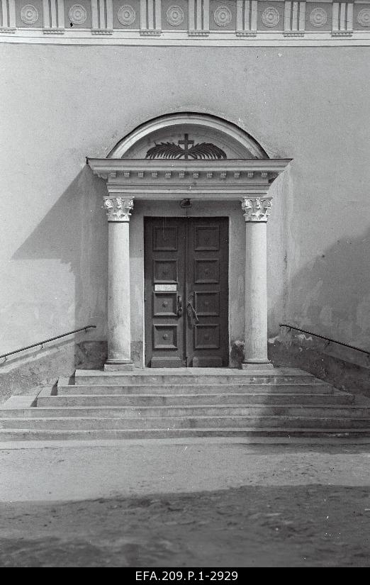 The main portal of the Roman Catholic Church on the Russian street.