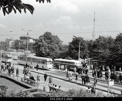 Tram stop at the Central Square.  similar photo