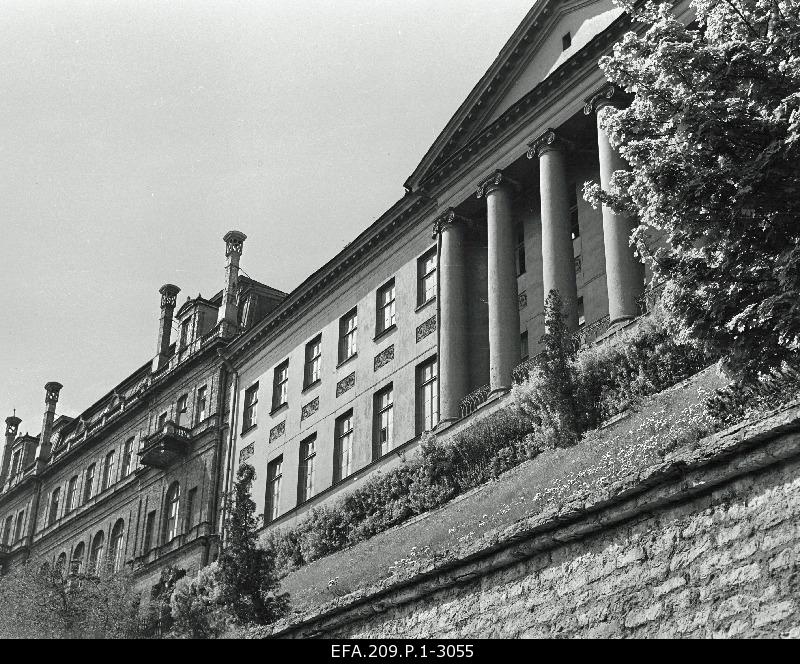 View of the classicist style building from Pikas.