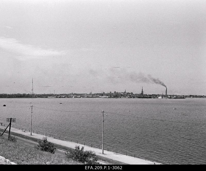 View of Tallinn by the sea.