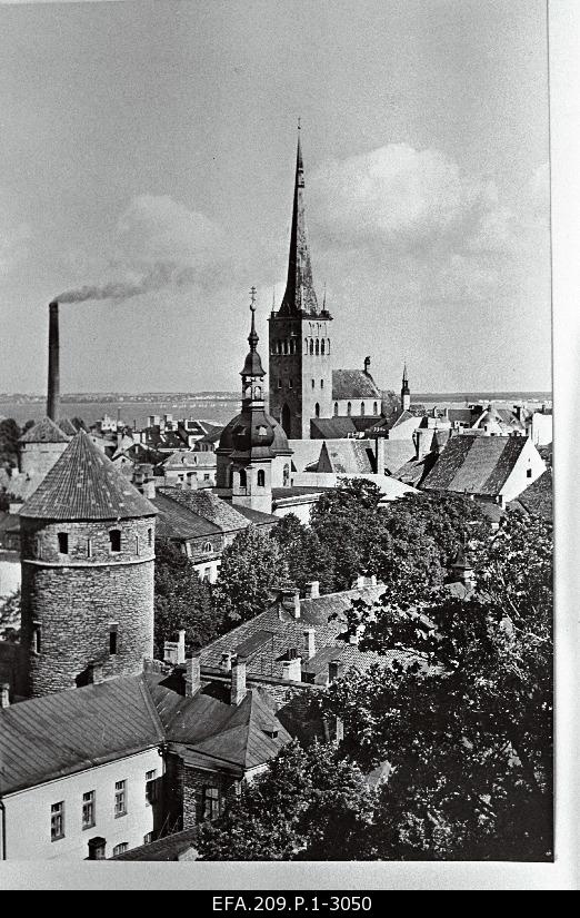 View of the Oleviste Church from Toompea.
