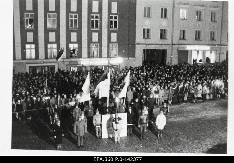 Student train trip at the University of Tartu on the 70th anniversary of the university.