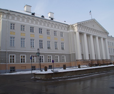 Main building of the University of Tartu. rephoto