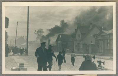 Pärnu - tulekahju Jänesselja tänaval (Tallinna mnt.), 1924.a.  duplicate photo