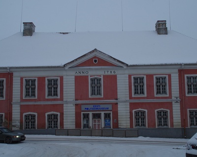 Rakvere City TSN Executive Committee building on Tallinn Street. rephoto