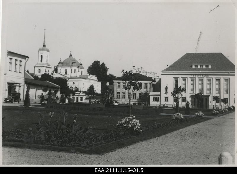 Lawn area above the former meat market