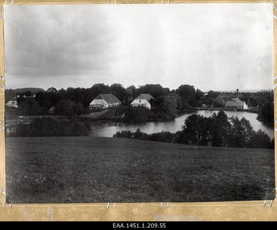 View of the Viitina Manor and Water Watercourse from the opposite shore of Lake Viitina  duplicate photo