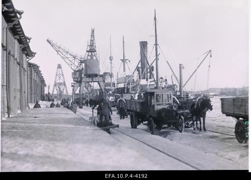 View of the port of Tallinn.