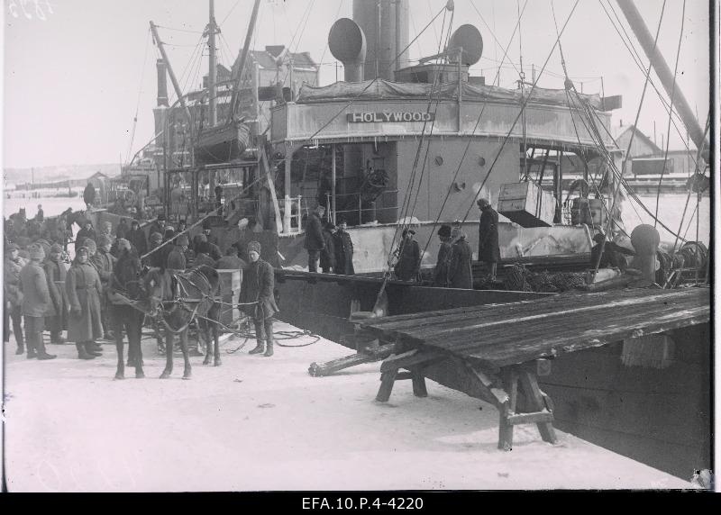 Merchant ship Holywood in the port of Tallinn.