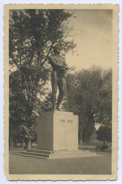 Tartu. The monument of the War of Independence "Kalevi son" in the Freedom Flower near Emajõe